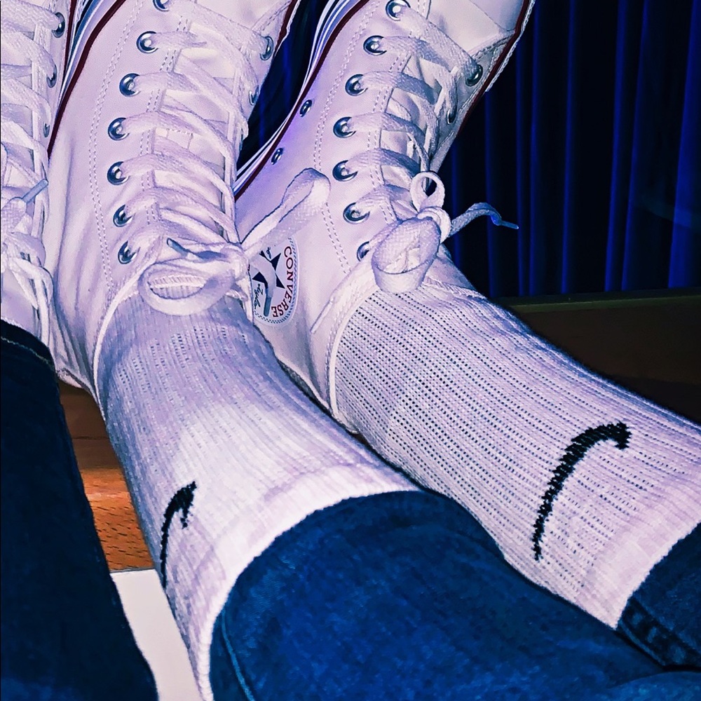 White Nike Socks